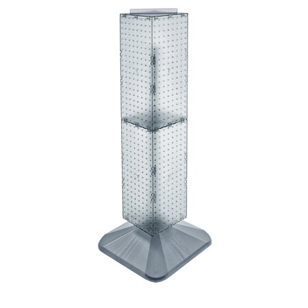 Azar Displays 4-Sided Pegboard Floor Revolving Display Panel Size: 8"W x 40"H 703387-CLR